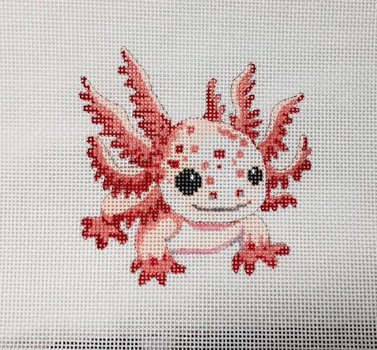 Rosie the Axolotl Needlepoint Canvas