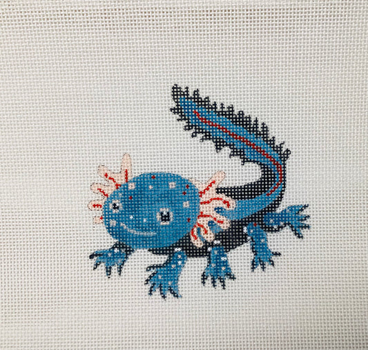 Ripple the Axolotl Needlepoint Canvas