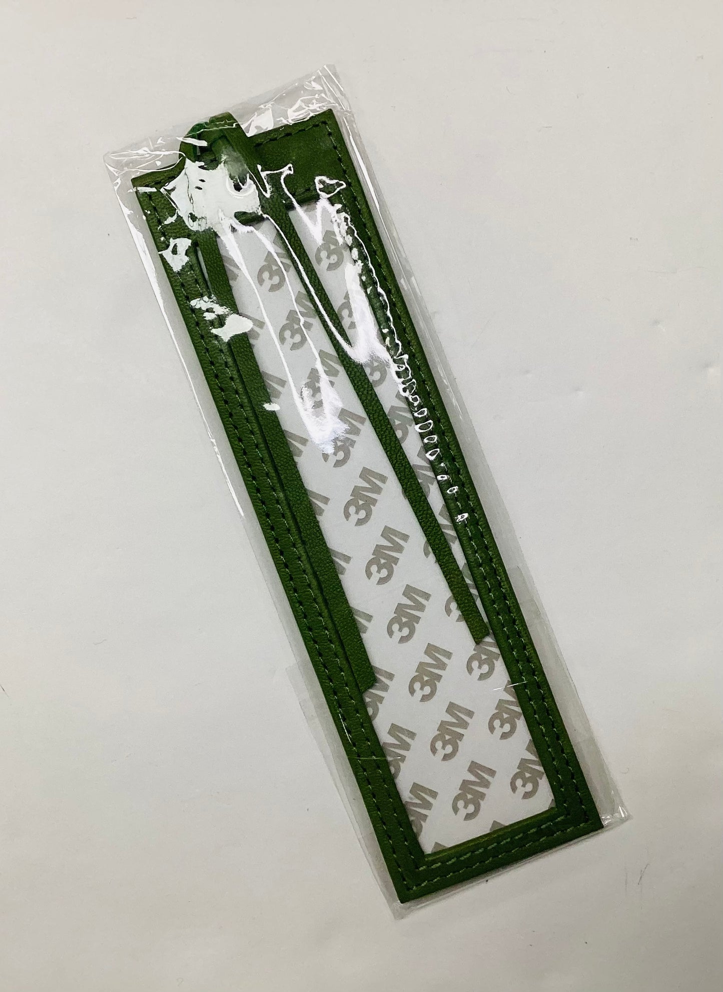 Leather Bookmark with room for insert - Olive