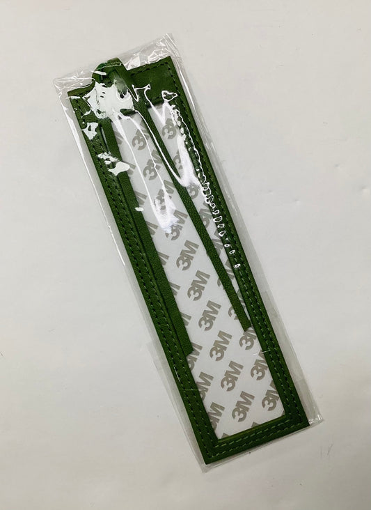 Leather Bookmark with room for insert - Olive