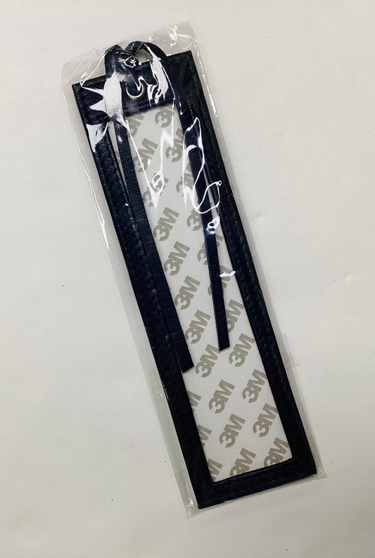 Leather Bookmark with room for insert - Navy Blue