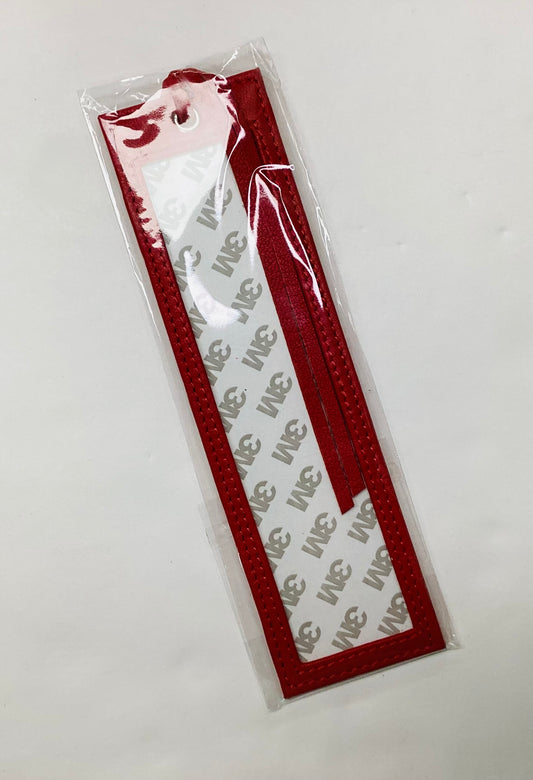 Leather Bookmark with room for insert - Red