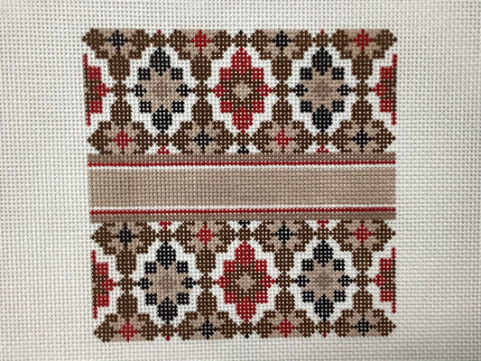 Portuguese Tiles - Fall 4"Needlepoint