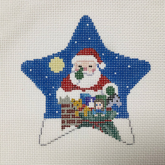 Star, Santa, and Chimney Ornament
