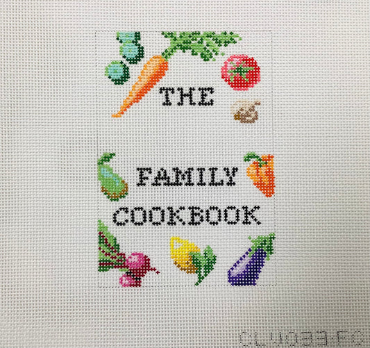 Family Cookbook Needlepoint Canvas