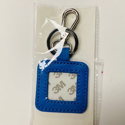 Blue Leather Key Fob