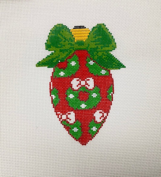 Christmas Light with wreath Needlepoint Canvas