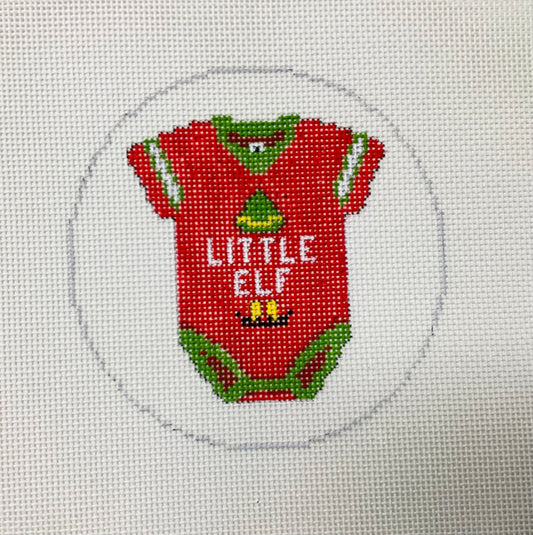 Little Elf Round Needlepoint Canvas