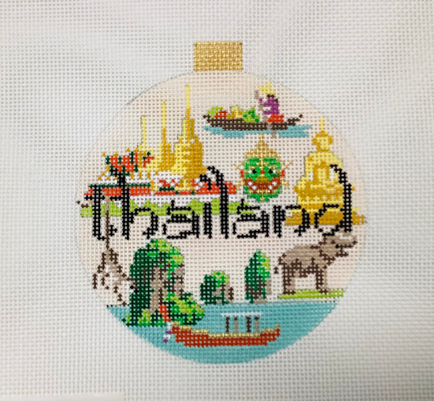 KB Travel Round - Thailand Needlepoint