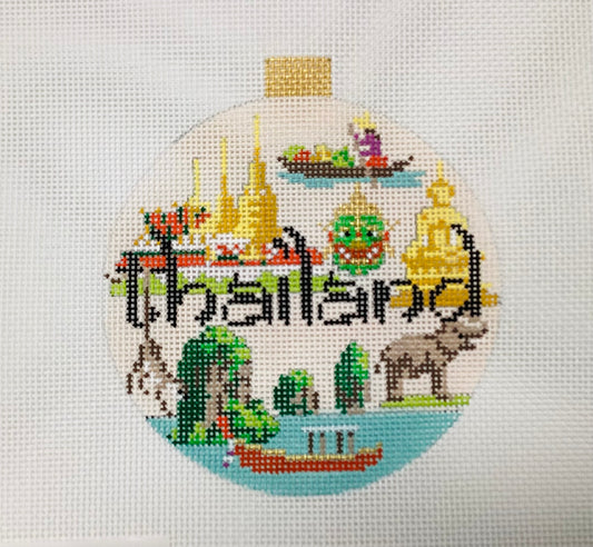 KB Travel Round - Thailand Needlepoint