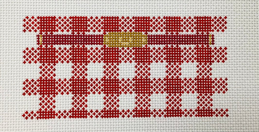 Red Gingham Mini Clutch Canvas
