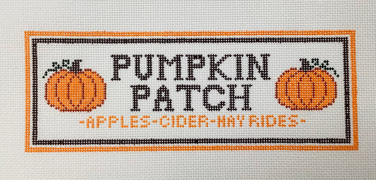 Needlepoint Pumpkin Patch Sign