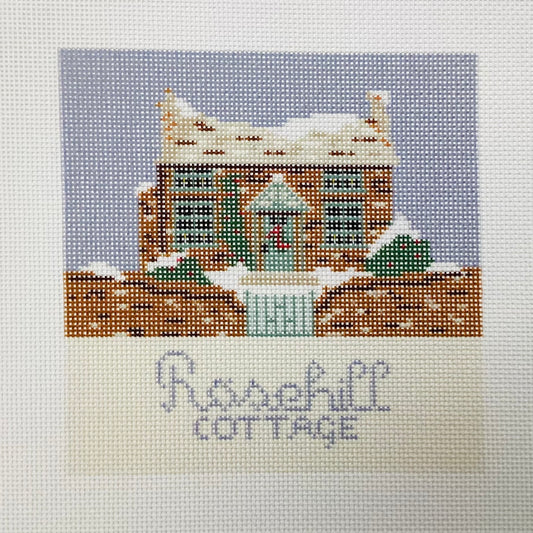 Rosehill Cottage Needlepoint Canvas