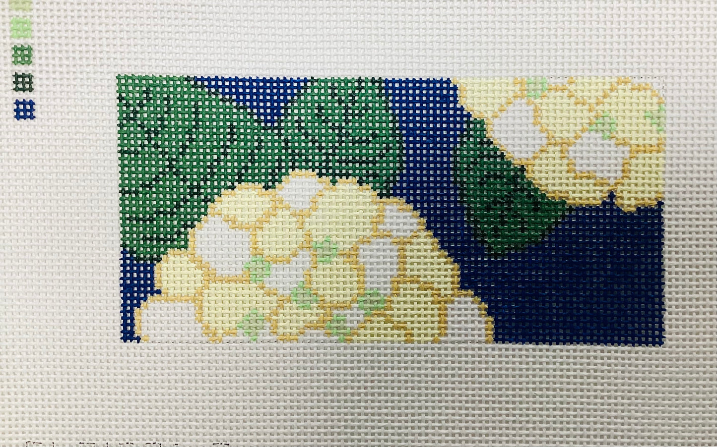 Hydrangeas Ivory Needlepoint Canvas