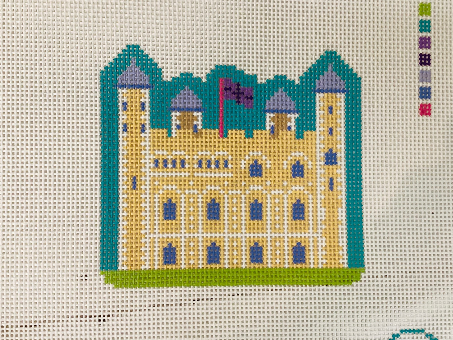 Tower of London Needlepoint Canvas - Pastel