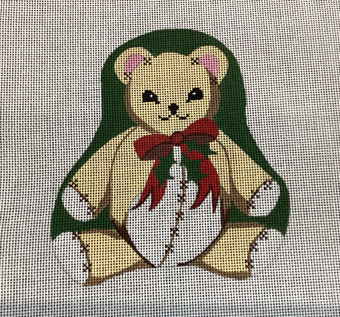 Christmas Teddy Needlepoint Canvas