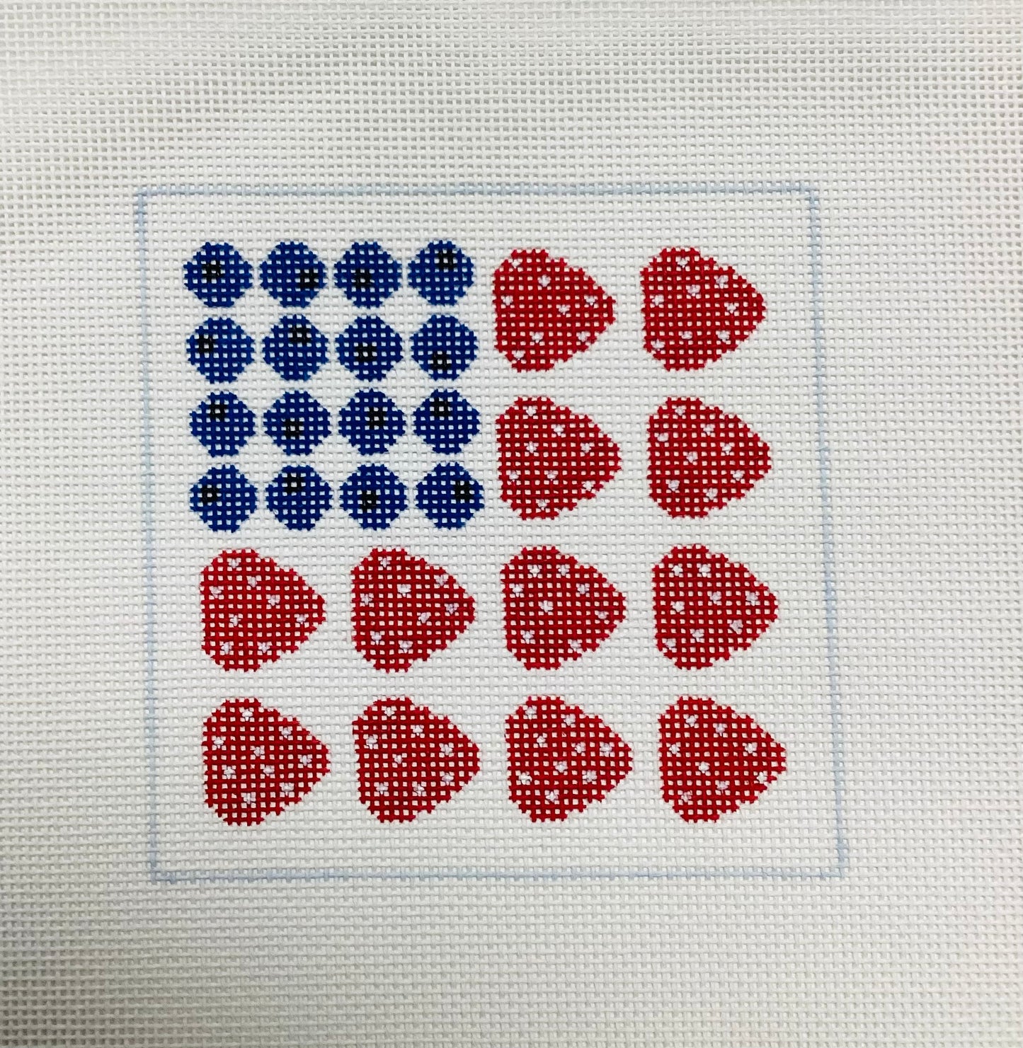 July Fruit Square Needlepoint Canvas