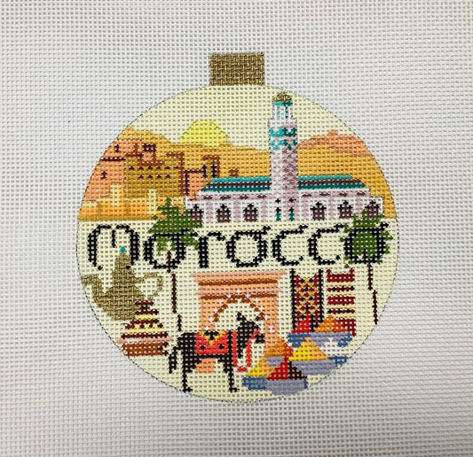 KB Travel Round - Morocco Needlepoint Ornament
