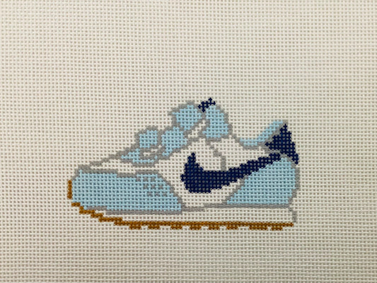 Baby's First Sneaker (Blue) Needlepoint Canvas
