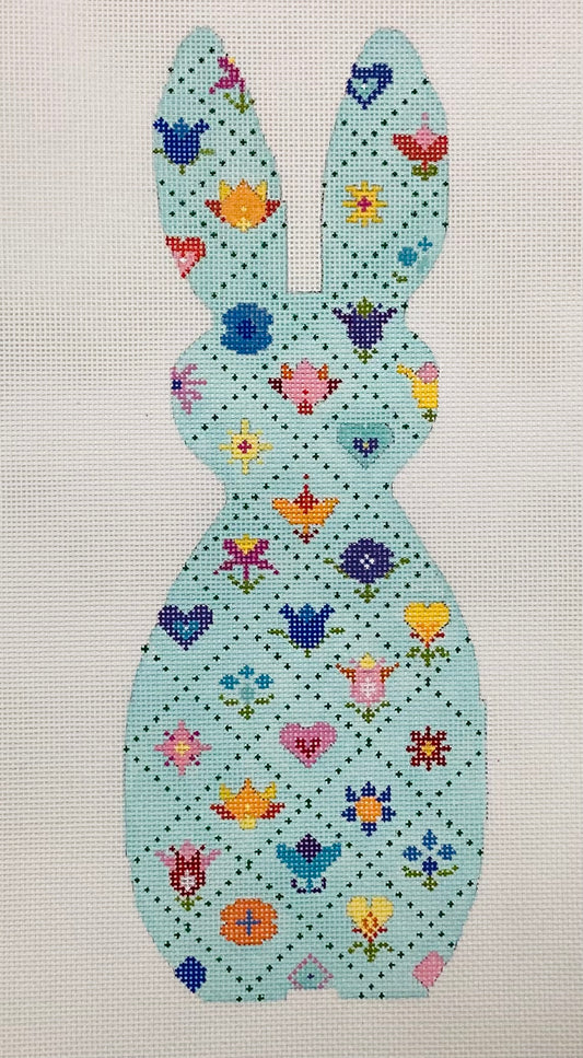 Grid Bunny Medium Needlepoint