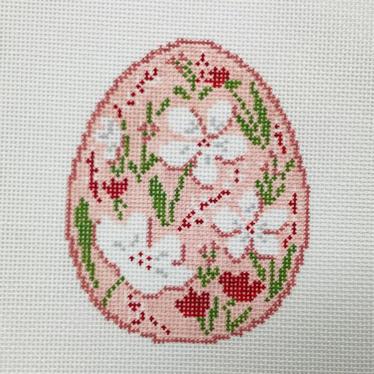 White Flower Easter Egg