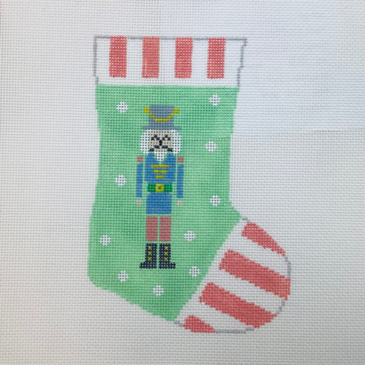 Nutrcracker Mini-Stocking Needlepoint Canvas