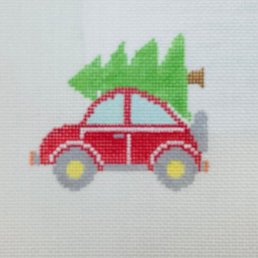 Car with tree Needlepoint Canvas