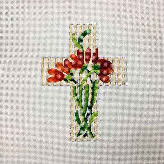 Medium Cross, Orange Zinnea