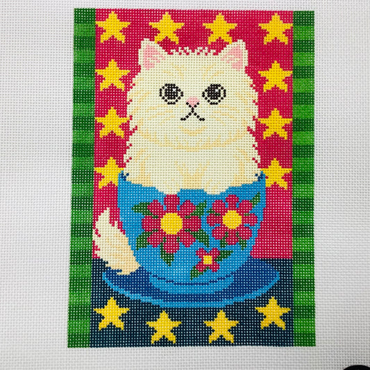 Kitten in Tea Cup