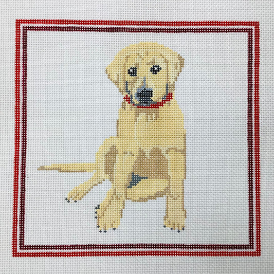 Yellow Lab - Red Frame