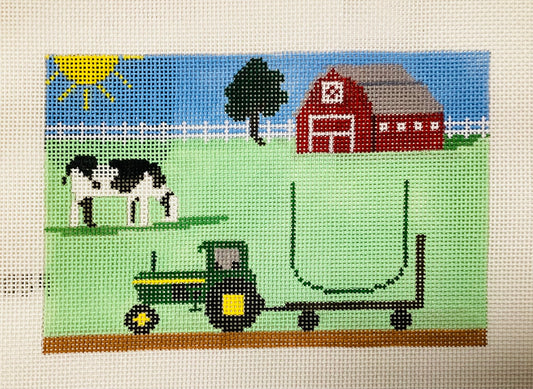Farm Scene Tooth Fairy Needlepoint Canvas