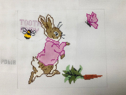 Peter Rabbit Pink Tooth Fairy Needlepoint Canvas