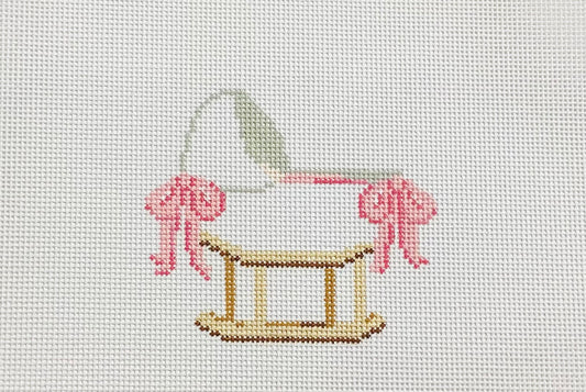 Baby Bassinet Pink with Bows