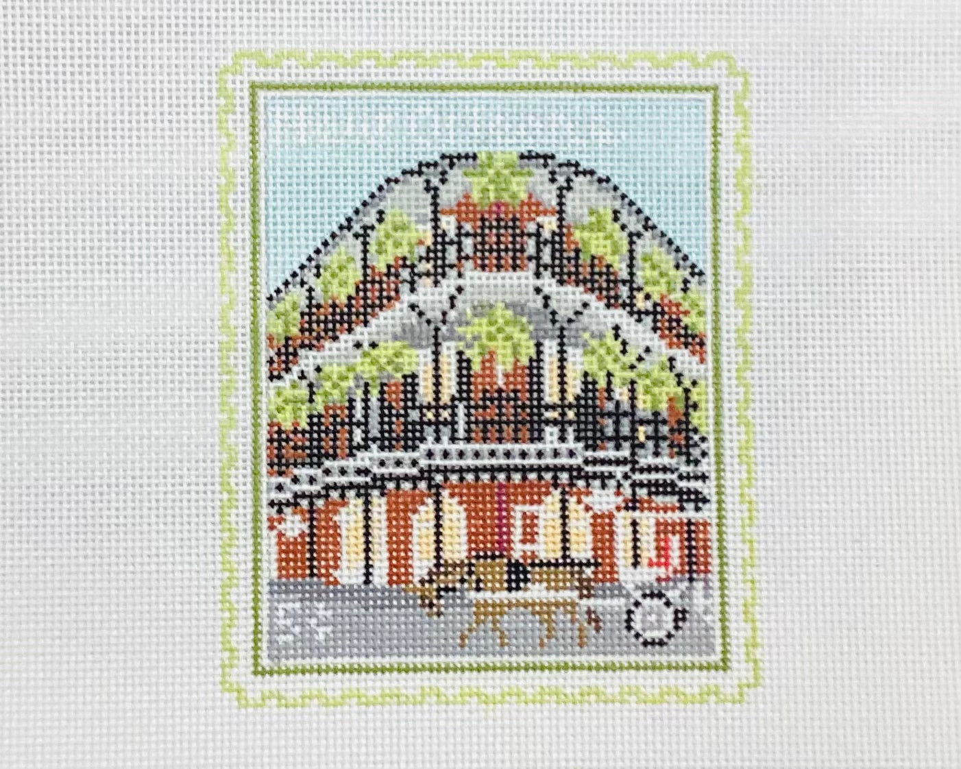 New Orleans Stamp Needlepoint Canvas