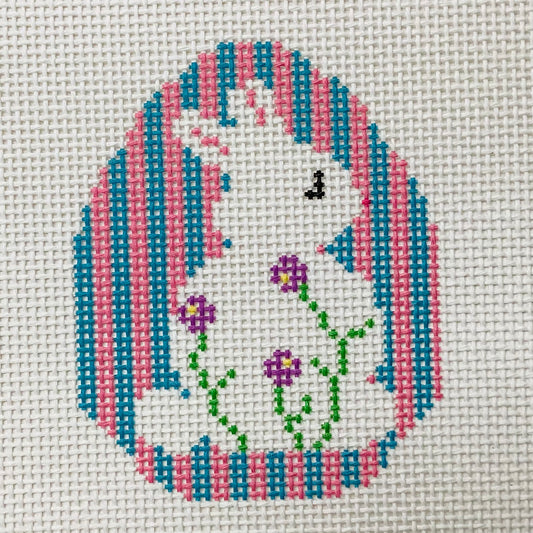 Purple Flower Bunny Egg