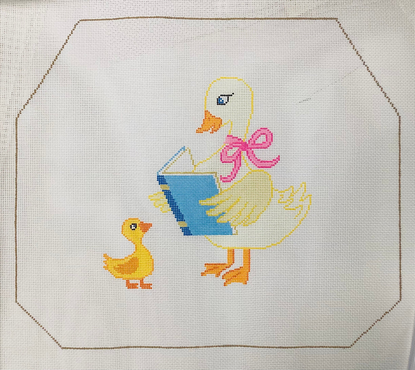 Ducky Rocker Needlepoint Seat Cover