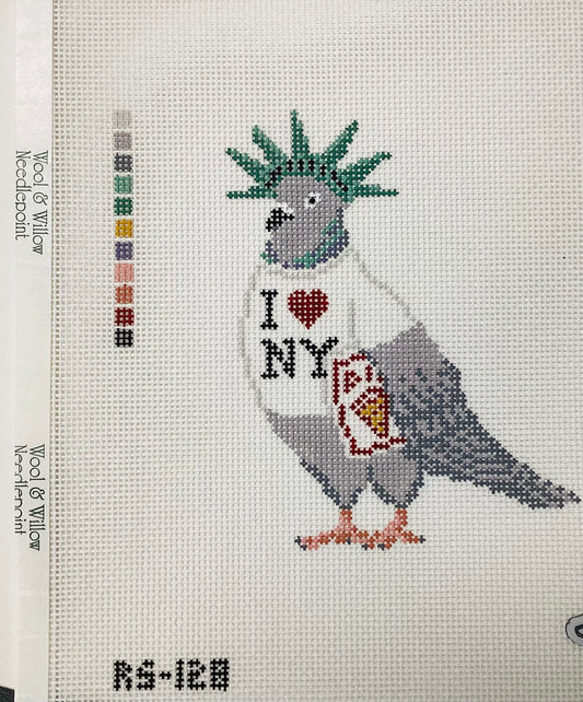 NYC Pigeon Needlepoint Canvas