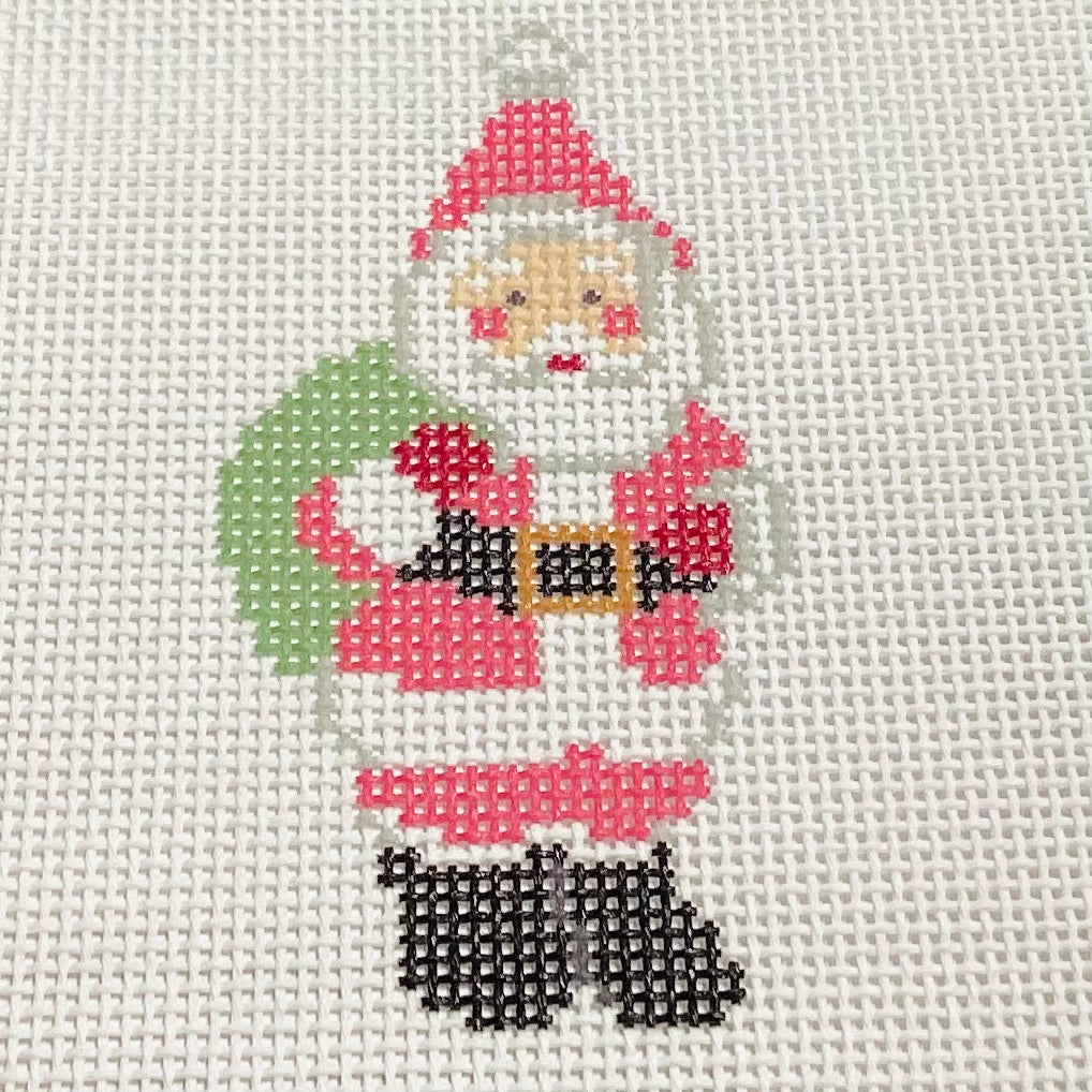 Pink Santa Needlepoint Canvas