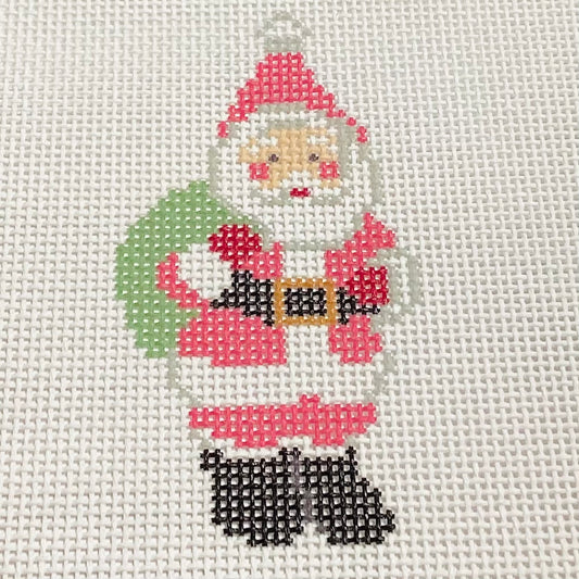 Pink Santa Needlepoint Canvas
