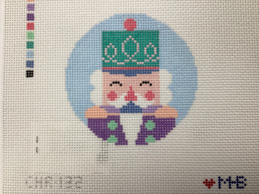 Nutcracker Grey Round Needlepoint