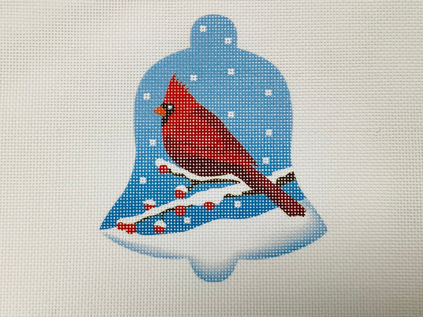 Cardinal Snow Bell male Needlepoint Canvas