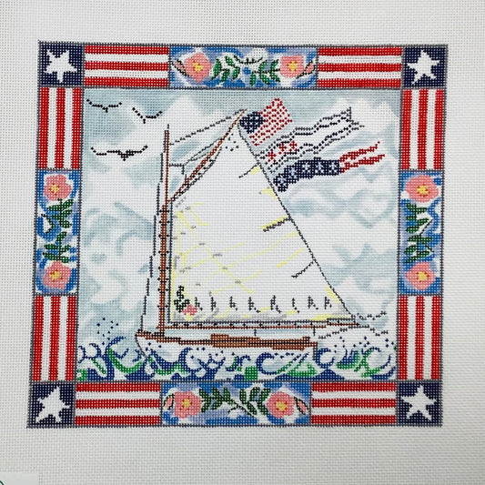 Patriotic Sailboat