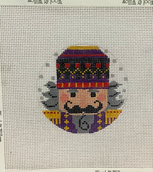 Purple Nutcracker with dots Needlepoint Canvas
