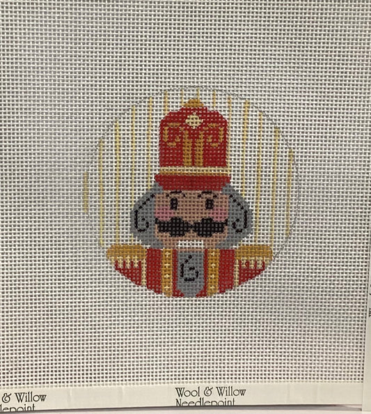 Red Nutcracker with Yellow Stripes Needlepoint Canvas