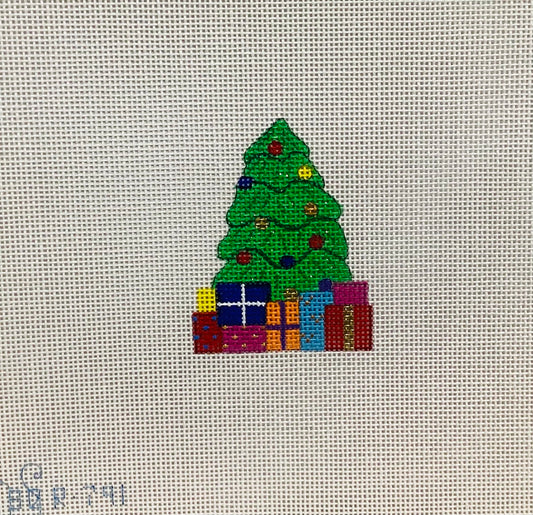 Tree with Presents Needlepoint Canvas