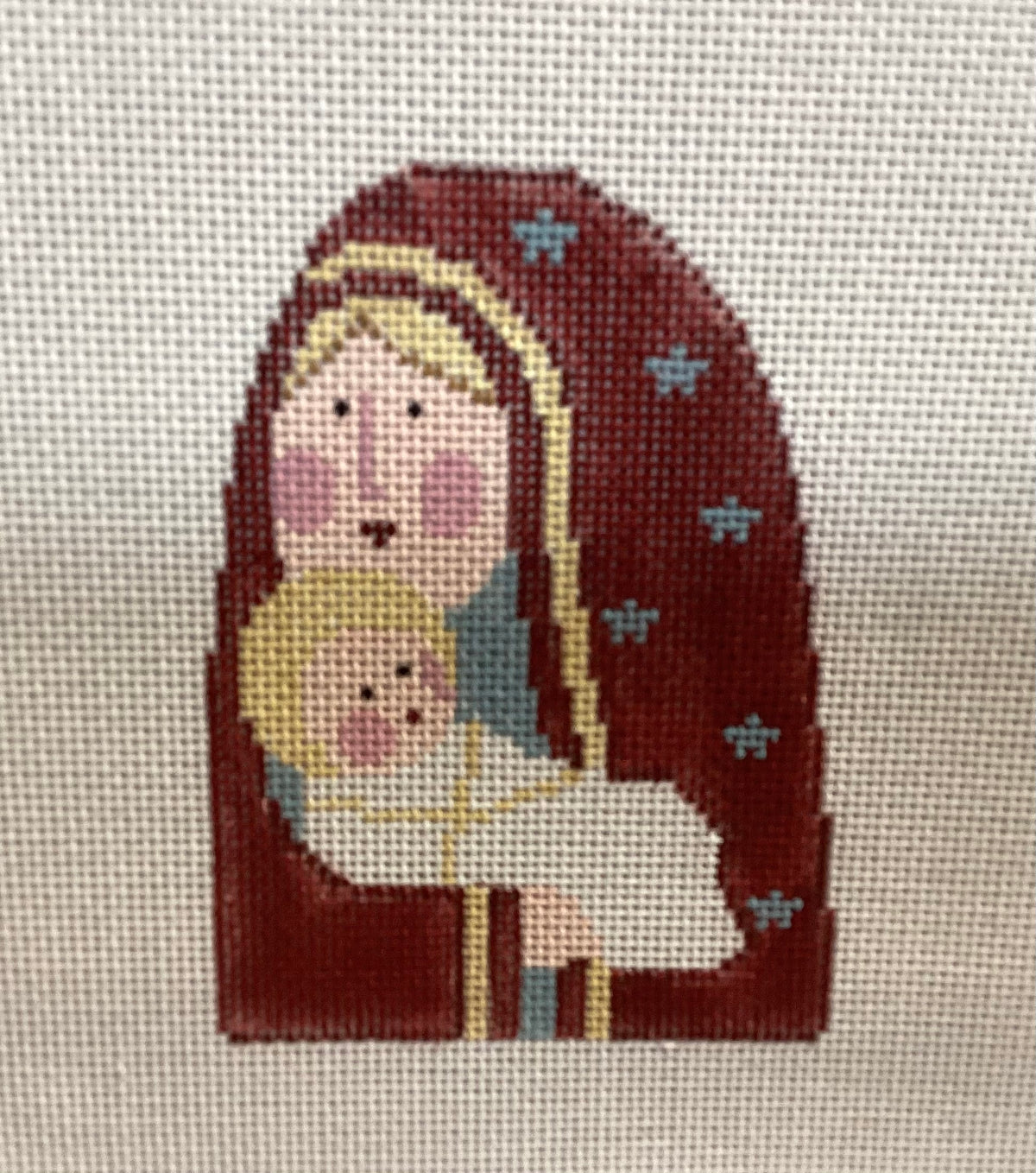 Madonna Standup Needlepoint Canvas with Stitch Guide