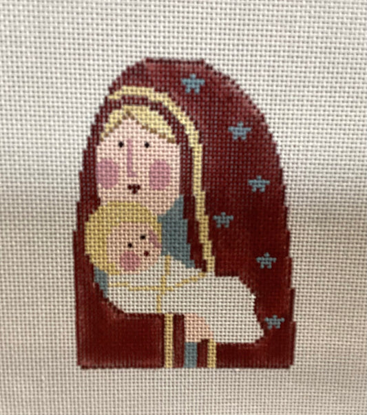 Madonna Standup Needlepoint Canvas with Stitch Guide