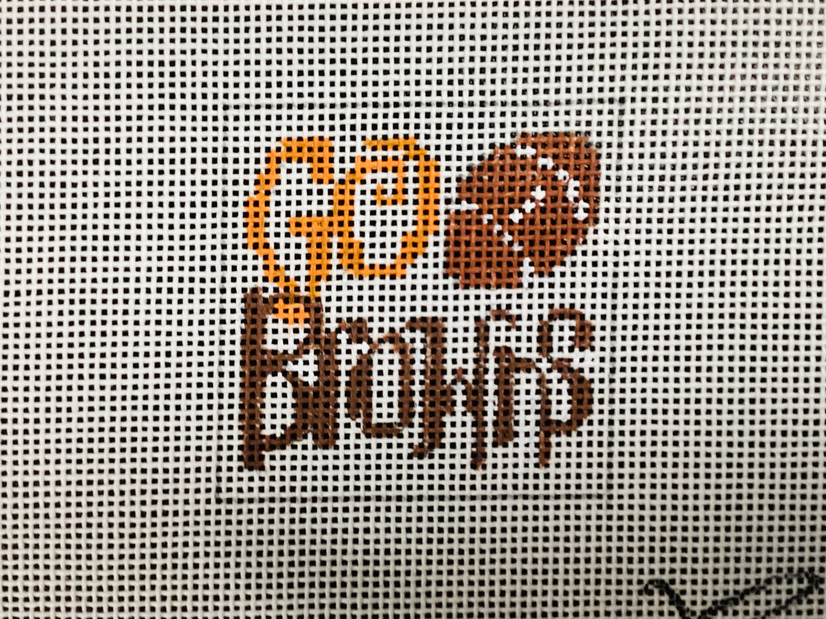Go Browns Needlepoint Canvas