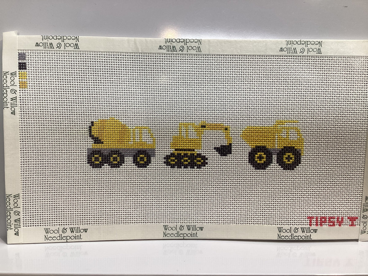 Construction Trio Needlepoint Canvas