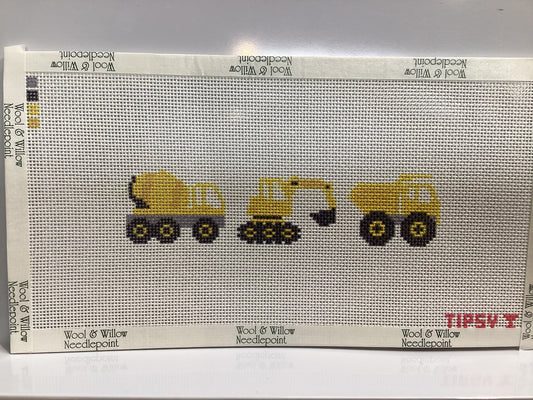 Construction Trio Needlepoint Canvas